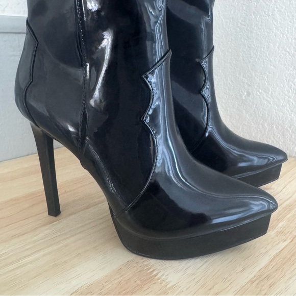 THALIA SODI Trixi Knee Boots Womens Black Platform Comfort  Pointy Toe  Zip-Up - Picture 2 of 13